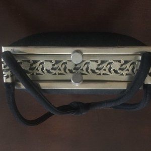 Vintage Tyrolean Blk Velvet Box Purse